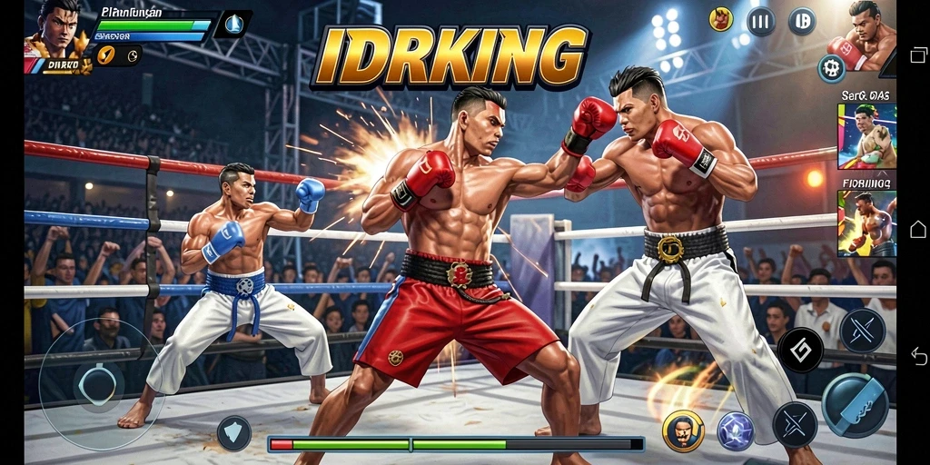Gameplay seru IDRKING dengan aksi pertarungan yang memukau.