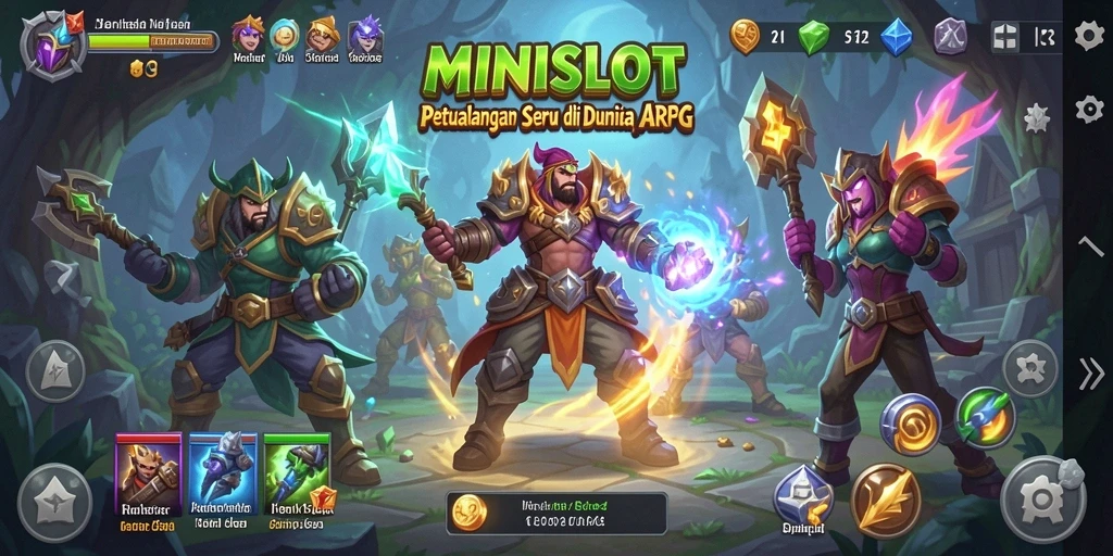 Tampilan menarik dari gameplay seru MINISLOT di dunia ARPG.