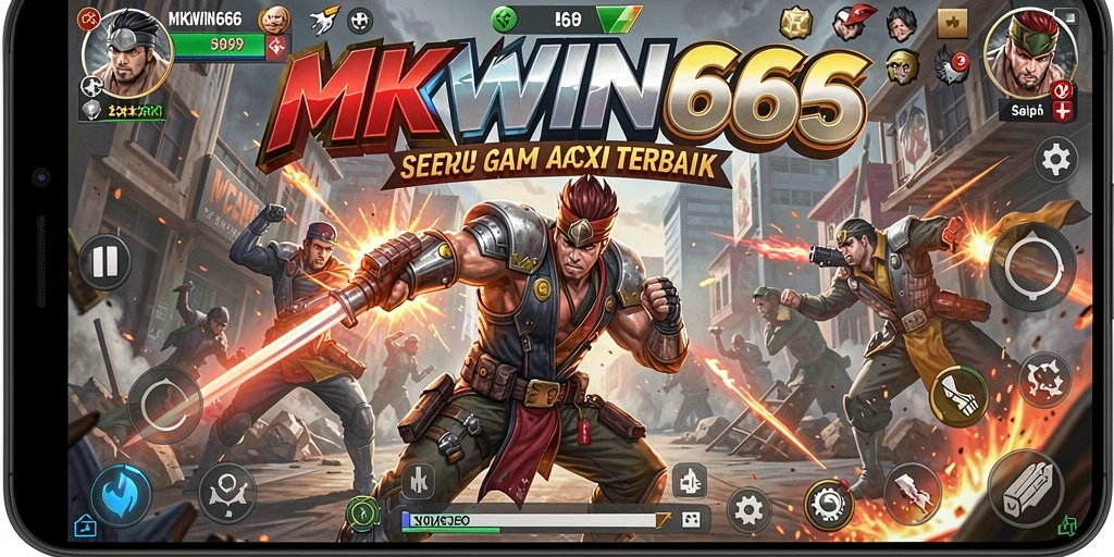 Screenshot menampilkan aksi dinamis dan karakter dalam <strong>MKWIN666</strong>.