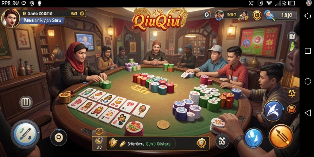 Tampilan gameplay QiuQiu yang menarik dan menantang.