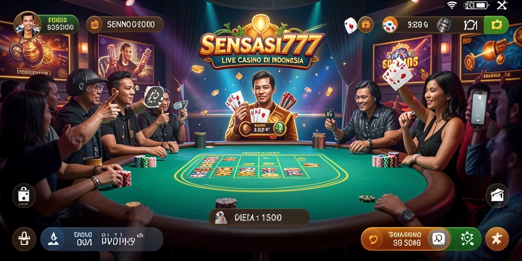 Gameplay seru SENSASI777 dalam Live Casino dengan dealer profesional.