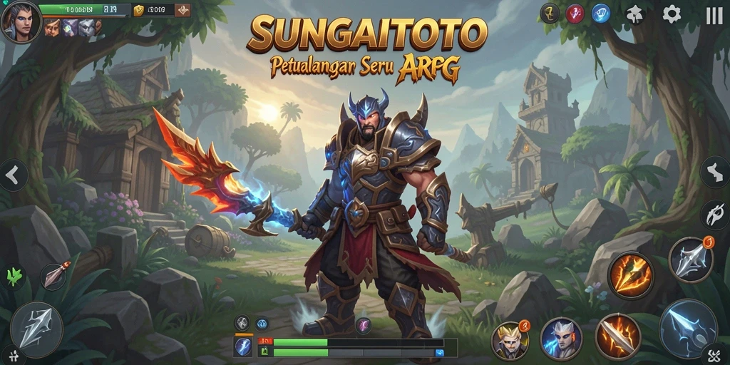 Screenshot SUNGAITOTO menampilkan aksi epic dalam petualangan ARPG.
