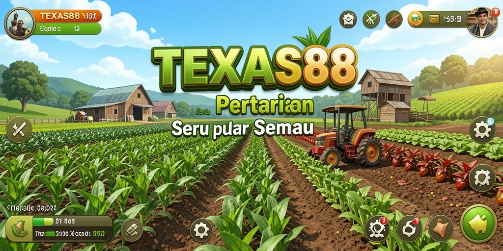 Tampilan menarik dari gameplay berkebun di TEXAS88.