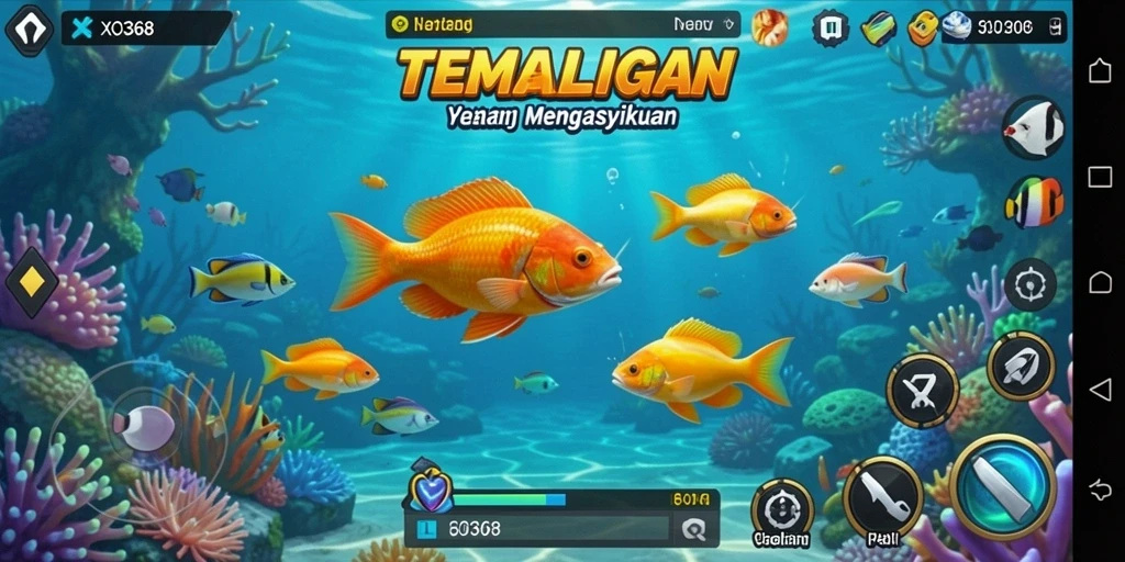 Tangkapan layar utama dari gameplay seru Tembak Ikan XO368.